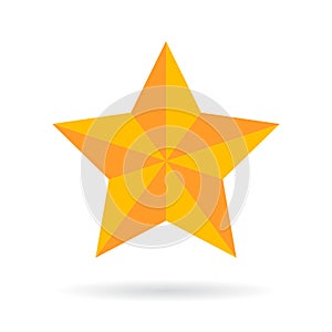 Gold vector star icon