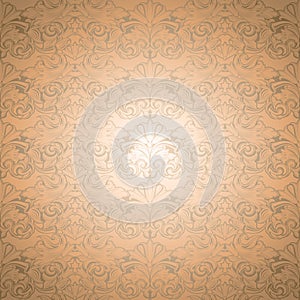 Gold vintage background, royal with classic Baroque pattern