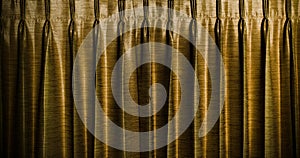 Gold vintage curtains background.