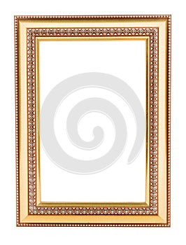 Gold vintage frame. Elegant vintage gold/gilded picture frame wi