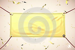 Gold vinyl banner