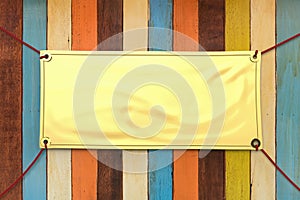 Gold vinyl banner