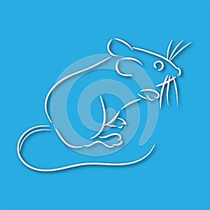 Gold 2020 vision with rat icons. Lineart design mouse, mice, rat icons. 2020 new year. Banner Logo gold 2020 happy new year,