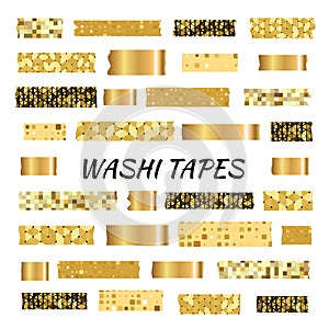 Gold washi tape strips, washy tape ordecorative adhesive strips