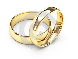 Gold wedding rings
