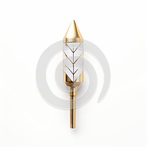 Golden Wall Hook Navithorn - Detailed Pen Strokes, Chromatic Geometry photo