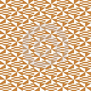 Gold and White Kente Cloth Seamless Pattern