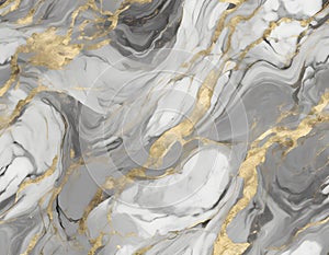 Gold and White pattern, Stone pattern, Luxuly pattern, Generative AI