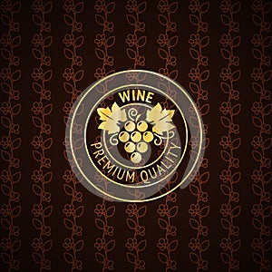 Gold wine label design