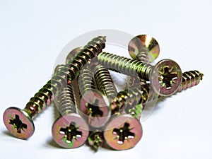 Gold wood screws