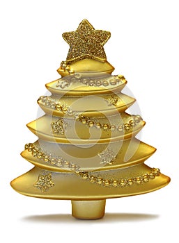 Zlato vianoce strom 
