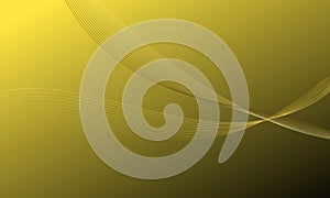 gold yellow color lines curves wave abstract background