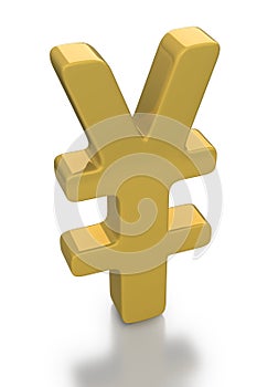 Gold Yen currency symbol