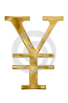 Gold Yen Sign