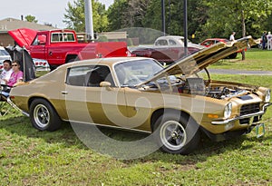 Gold Z28 Chevy Camaro