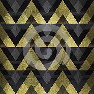 Gold zigzag seamless pattern