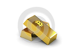 Goldbar of bitcoin