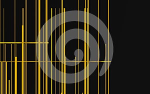 Golde geometric lines over black background