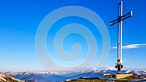 Goldeck - A cross on top of a mountain