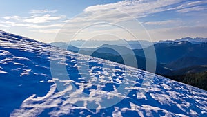 Goldeck - Panorama of snow covered Alps