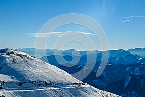 Goldeck - Panorama of snow covered Alps