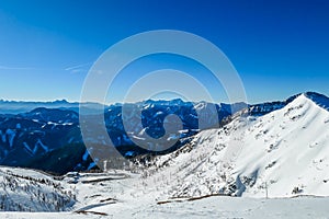 Goldeck - Panorama of snow covered Alps