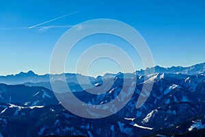 Goldeck - Panorama of snow covered Alps