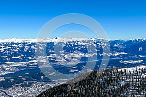 Goldeck - Panorama of snow covered Alps