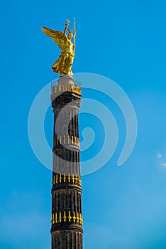 Goldelse, Statue of St. Victoria on the Victory Column, Tiergarten, Berlin, Germany photo