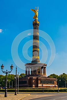 Goldelse, Statue of St. Victoria on the Victory Column, Tiergarten, Berlin, Germany photo