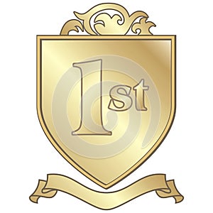 Golden 1st place crest