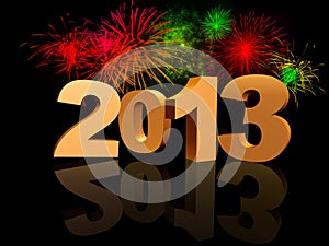 Golden 2013 with fireworks