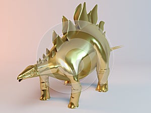 Golden 3D animal (stegosaurus)