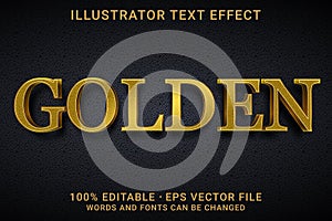 GOLDEN 3d -Editable text effect