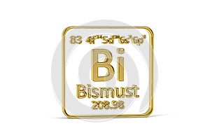 Golden 3D periodic table icon - periodic table element isolated on white background