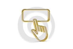 Golden 3d preorder icon isolated on white background