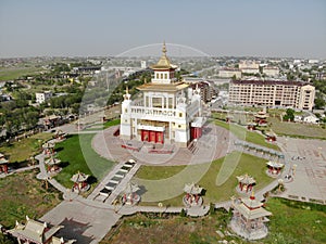 Golden Abode of Buddha Shakyamuni in Elista. Kalmykia, Russia