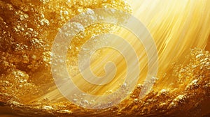 Golden Abstract Art with Dynamic Textures and Flowing Patterns