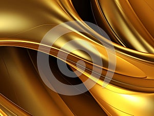 Golden abstract background, AI Generated