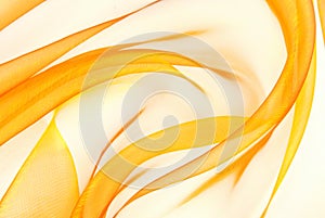 Golden abstract background fabric organza