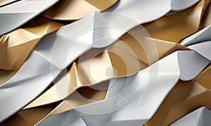 abstract paper white and golden background wallpapers, in the style of photo realistic details, paper streams and drops