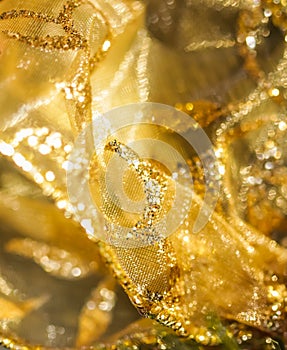 Golden abstract blur defocused background. Concept for New Years Eve, Christmas and happy holidays