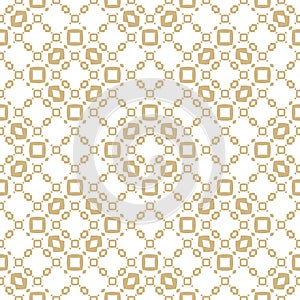 Golden abstract geometric seamless pattern. Subtle ornament with mesh, lace