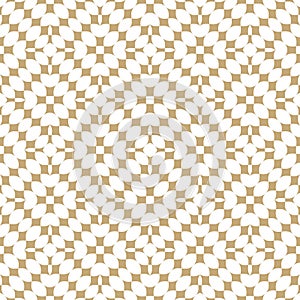 Golden abstract geometric seamless pattern. Vector white and gold ornament