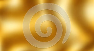 Golden Abstract Wavy Pattern with Bright Metallic Finish