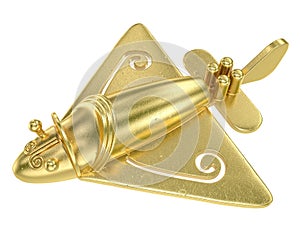 Golden airplane