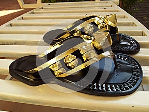golden akan royal sandals photo