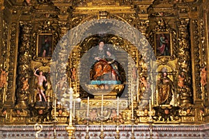 Golden altar of Santa Maria