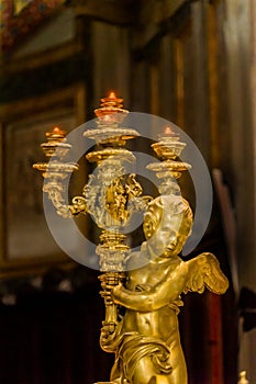 Golden Angel Light Basilica Santa Maria Maggiore Rome Italy