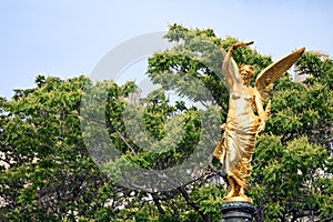 Golden angel statue Johann Andreas von Liebenberg monument